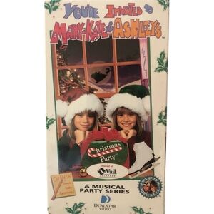 VHS Mary Kate Ashley You’re Invited To Christmas Holiday Party Child Family VTG